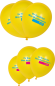 Preview: Luftballone gelb, mit individuellem Druck