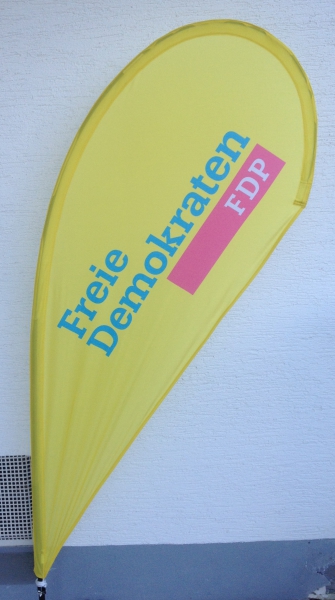 FDP-Flag Tropfenform ca. 220cm hoch