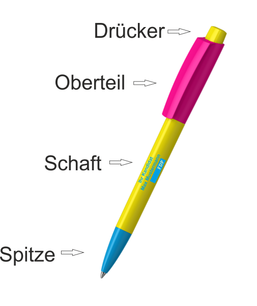 Druckkugelschreiber Multi, mit individuellem Druck